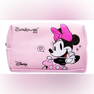 NWT The Crème Shop Minnie/Mickey Pink MakeUp Bag